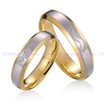 Mens Sample Ring Wedding Rings Gold Plated 18K Engagment Band for Women